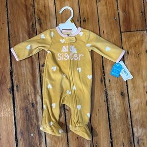 Carters newborn little sister double way zipper